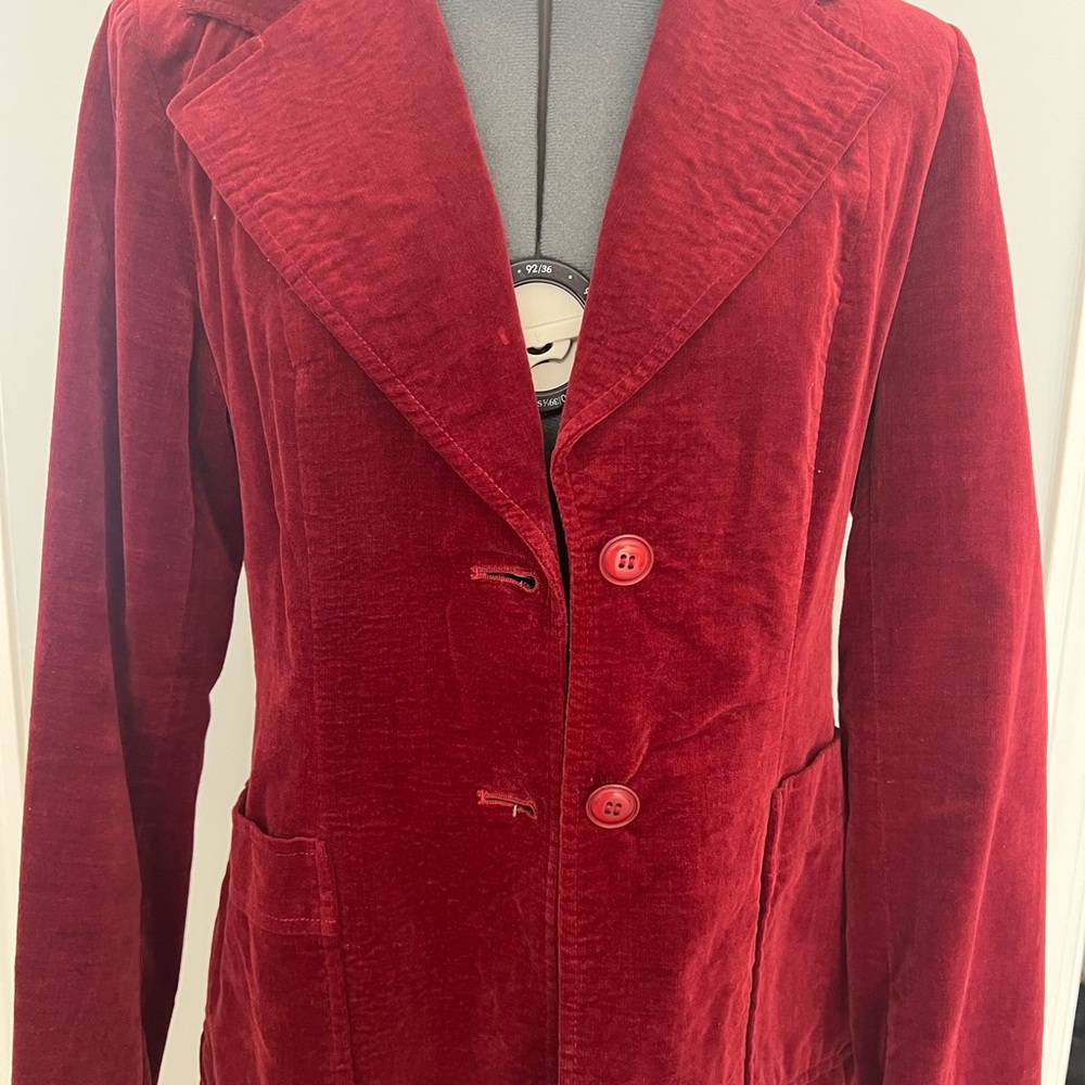 Vintage Women's Red Velvet Jacket